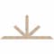 Ekena Millwork Saratoga Smooth Timber Gable Bracket, Douglas Fir, 96"W x 44"H x 5 1/2"D x 5 1/2"F, 11/12 Pitch GBW096X44X0606SAR00SDF - alternate 1
